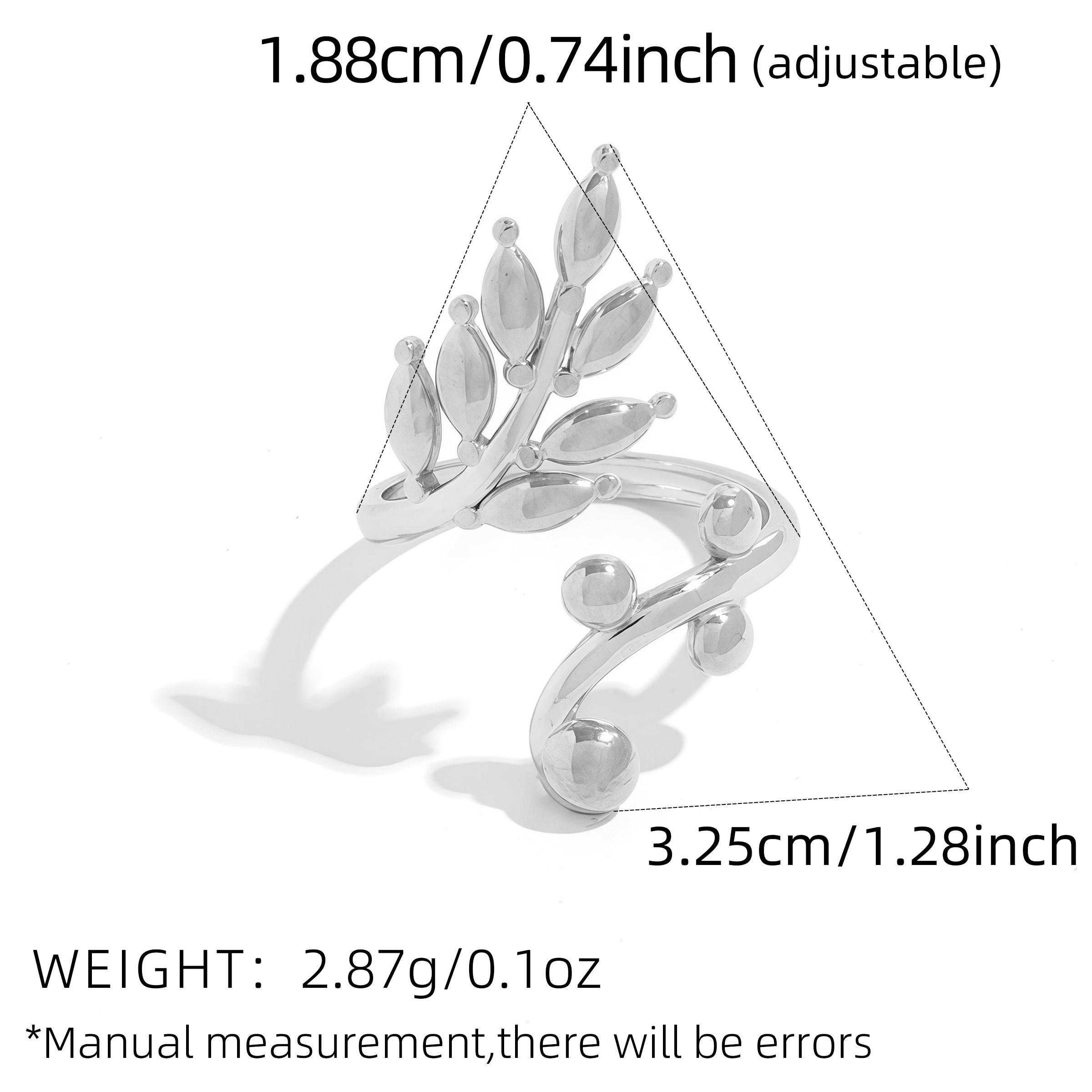 

Stainless Steel Rings for Women Flower Tree Leaf Finger Ring Waterproof Classic Leaves Aesthetic Fashion Zircon Accessories resizable