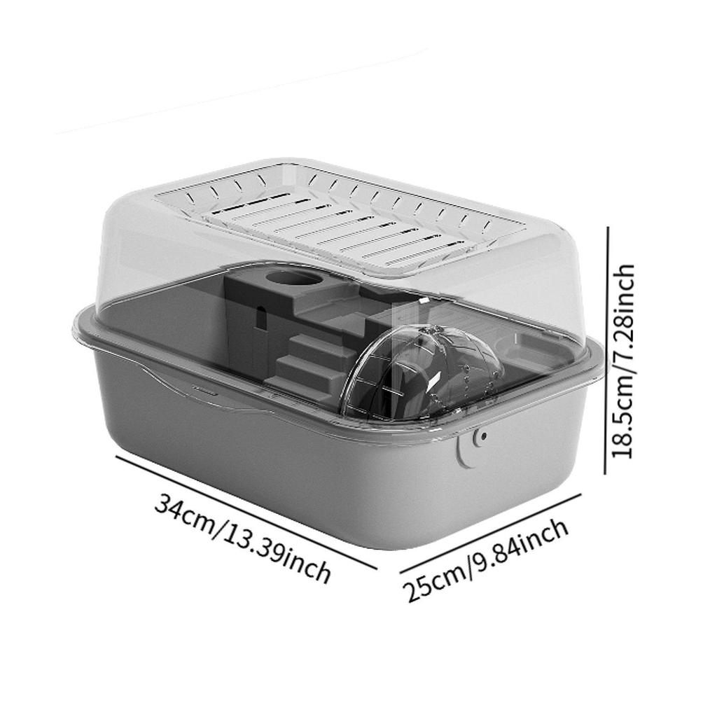 Hamster Cage with Openable Top Creative Transparent Acrylic Hamster Enclosure Hamster Habitat Small Animals Guinea Pigs Gerbils