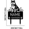 Individueller Metall Shiba Inu Hund Gedenk-Gartenstecker Grabstein Personalisierbares Haustier-Namensschild