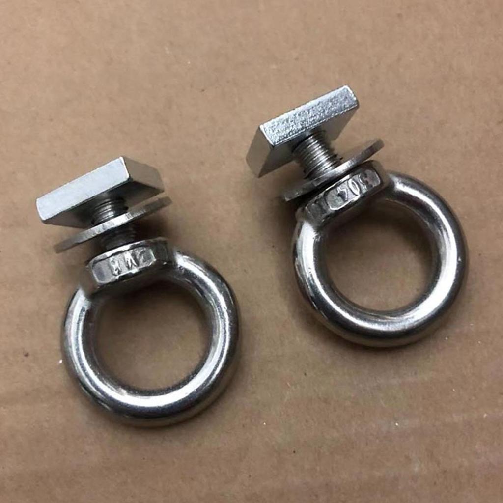 4pcs Stainless Steel T Bolt Eye Nut Tie Down Ring T Slot Bolt Anchor Set