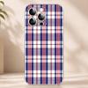 Block Match Plaid Phone Case for iPhone 17 16 Pro Plus Air 16E 15 14 13 12 11 Max Mini Transparent Cover