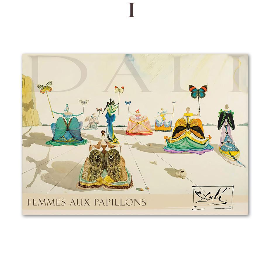 Abstrakte Schmetterling Monet Teich Mädchen Floral Wand Kunst Leinwand Malerei Nordic Poster Und Drucke Wand Bilder Für Wohnzimmer Dekor