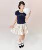 ADOREBELLE Ribbon Cubic T-Shirt - Navy