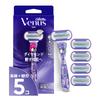 Gillette Venus VENUS Rasoir Peau Lisse et Brillante Comprend le Corps du Rasoir et 5 Lames de Rechange Design en Spirale Pour Femmes - - -