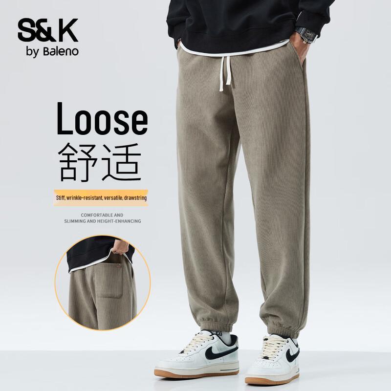 Baleno Men s S&K Heavyweight Drape Tapered Casual Pants 4XL