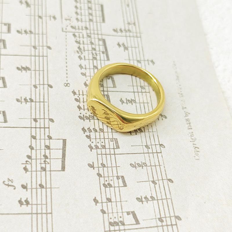 18k Gold Minimalist Cold Style Polished Ring Band