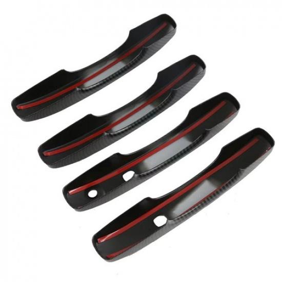 Carbon Fiber 4X Exterior Door Handle Cover Trims For Ford Ranger 2023 2024 2025