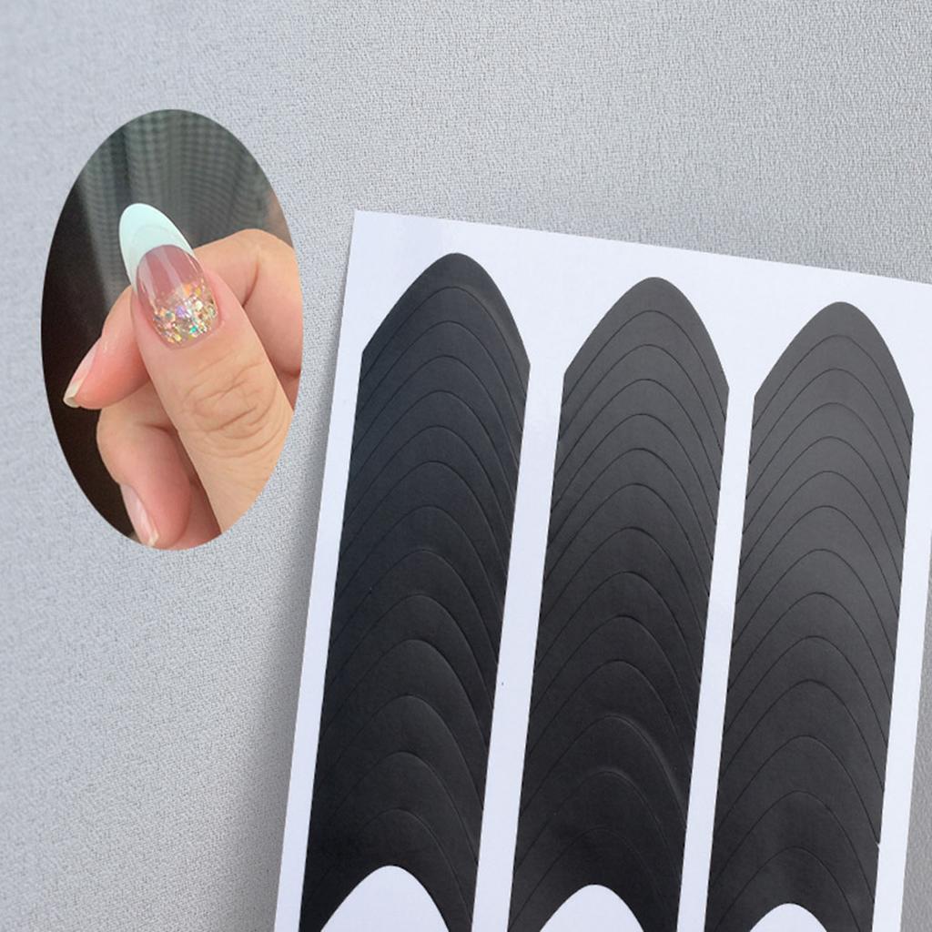 1860Pcs Nails Sticker Stencil Tips Guide French Manicure Nail Art Decals Form Fringe DIY French Tip Nail Stickers Beauty Tools