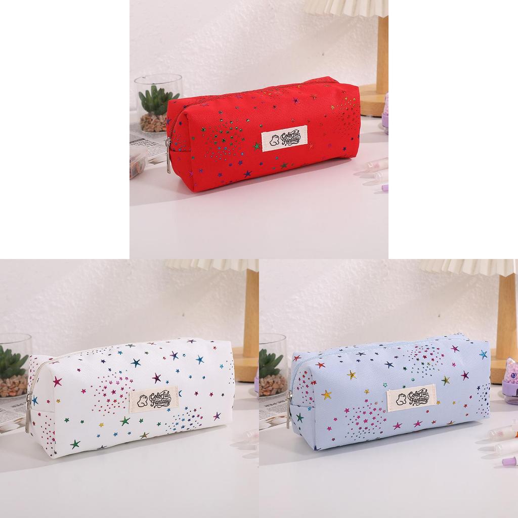 Style Starry Dot Pencil Bag With Polyester Material For School Use And Storage