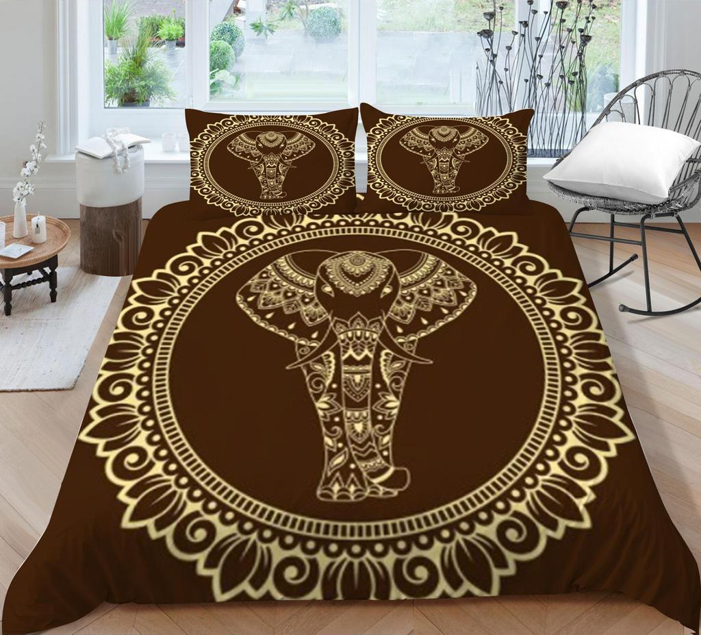 Bed Cover 3D Bohemia Printing Themed Print Homes Bedding Quilt Cover Textiles Polyester Breathable Home Bedclothes