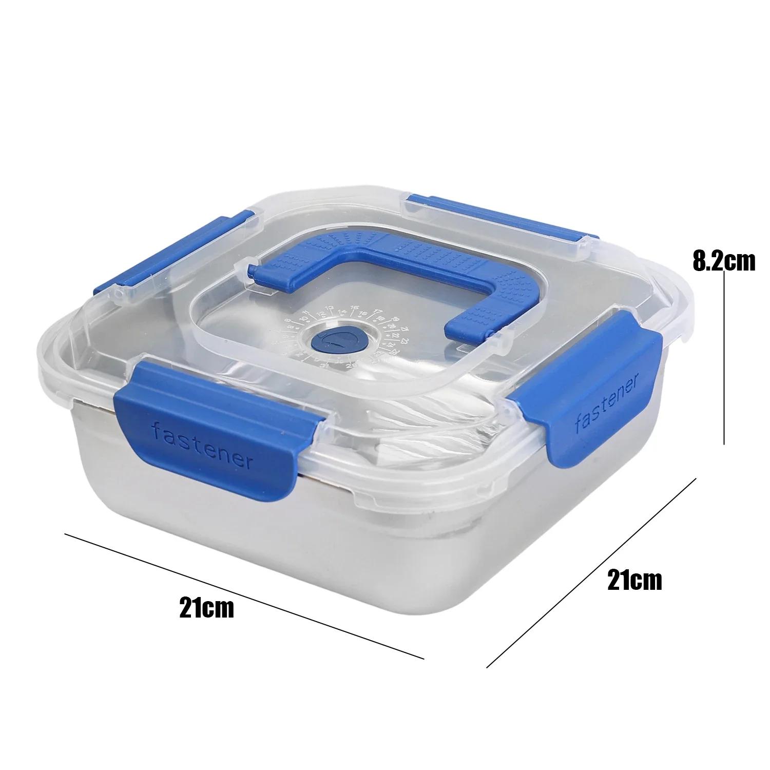 

Контейнер для еды из нержавеющей стали 316 большой вместимости - Герметичный ланч-бокс с защитой от протекания для кемпинга, пикника, хранения фруктов и салатов