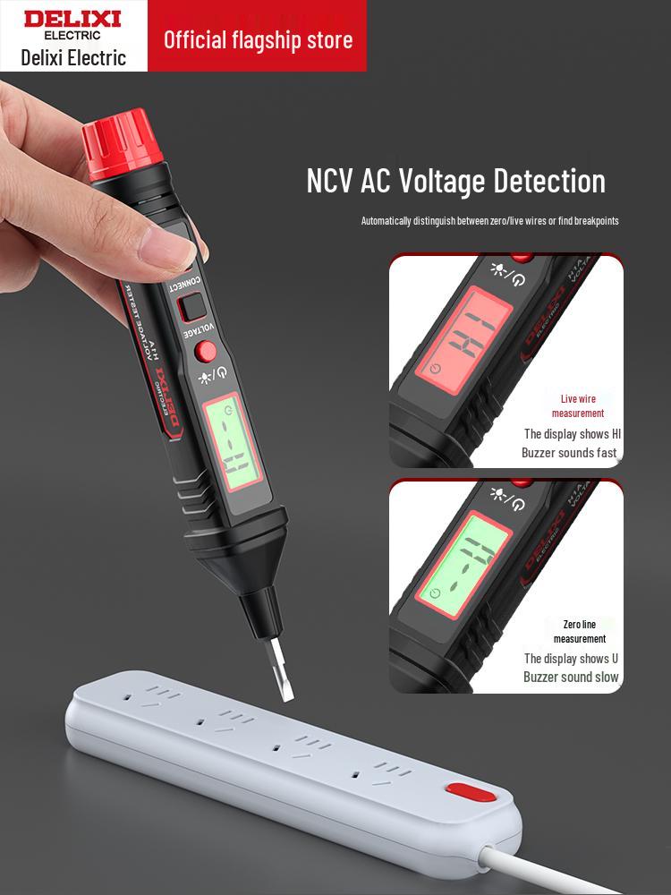 DELIXI Electrical Smart Digital Voltage Tester Screwdriver
