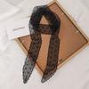 2026 New Ins Vintage White Lace Long Silk Scarf Women's Neck Scarf Y2k Narrow Hair Band Ribbon Head Wrap Decoration