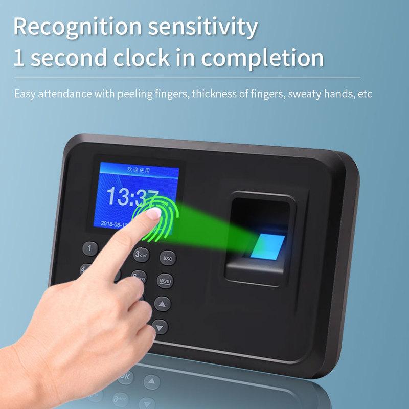Biometric Fingerprint Attendance Machine Electric Time Clock USB Recorder with Offline Staff Data Management System