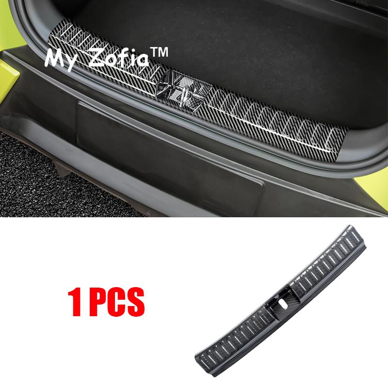 For BYD Dolphin Mini Seagull 2024 2025 Car Rear Guard Plate Trunk Protective ABS Carbon fiber Cover Interior Accessories