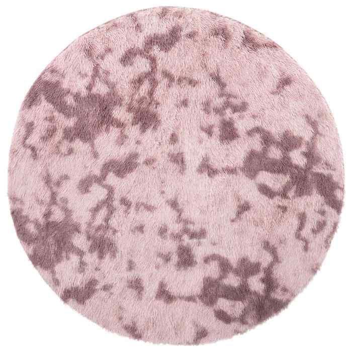VidaXL Tapis Shaggy à poils longs rose poudré 120x120 cm polyester, tapis, tapis de chambre, tapis moderne, tapis de salon, 4102905