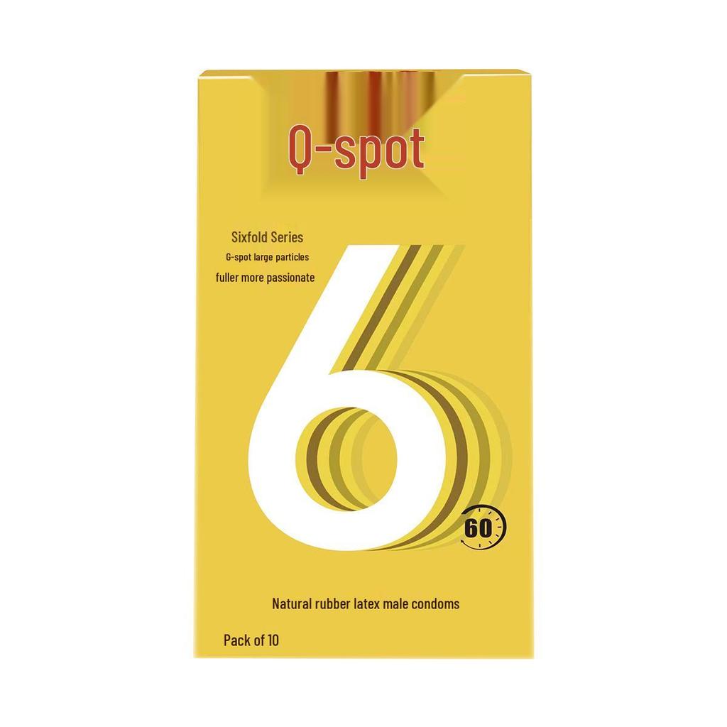 Q-point Hyaluronic Acid 001 Large Particle Delay Condoms - Long-lasting Contraceptives for Adults