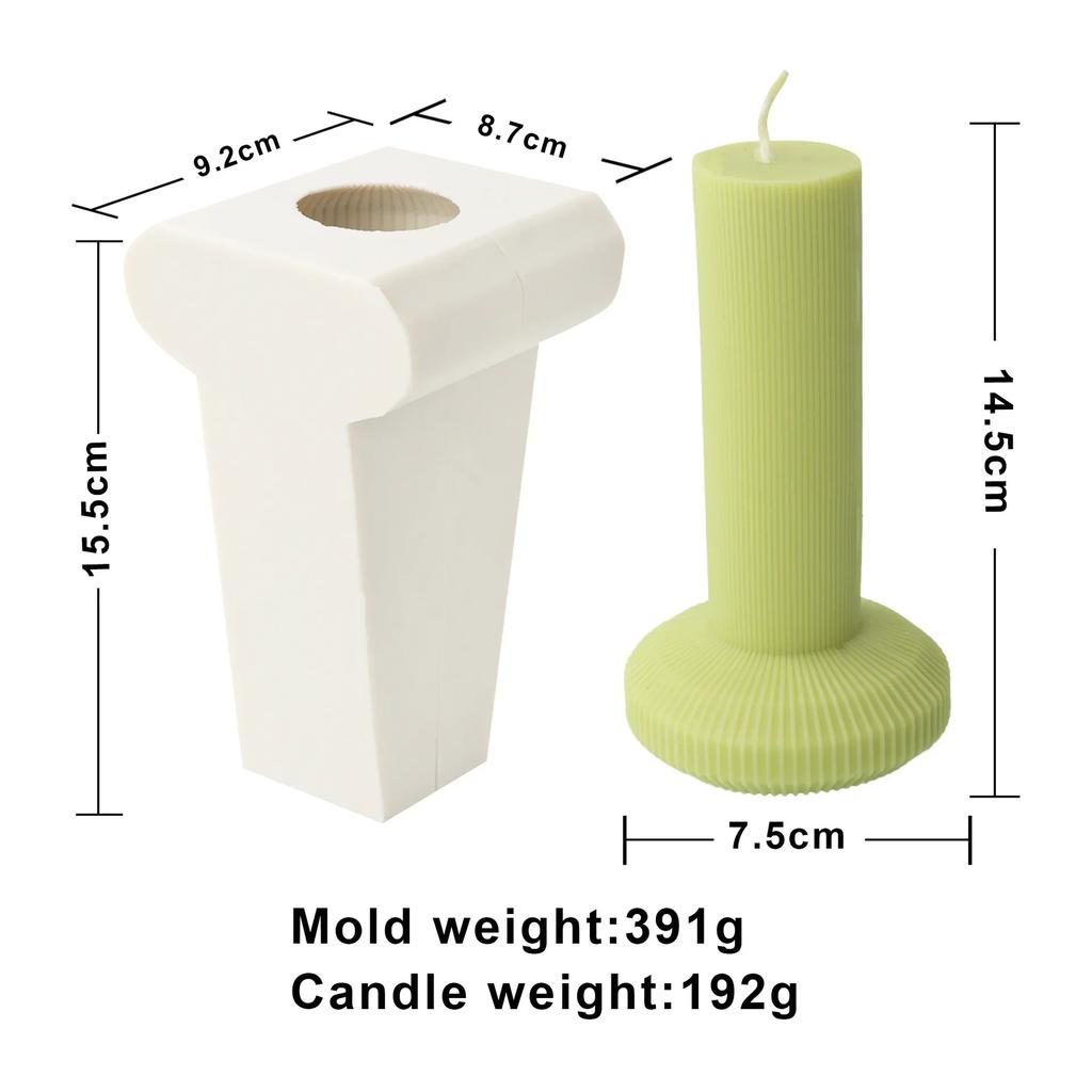 Large DIY Vase Shaped Candle Silicone Mold Roman Column Candle Silicone Mold Table Lamp Shaped Resin Gypsum Silicone Mold