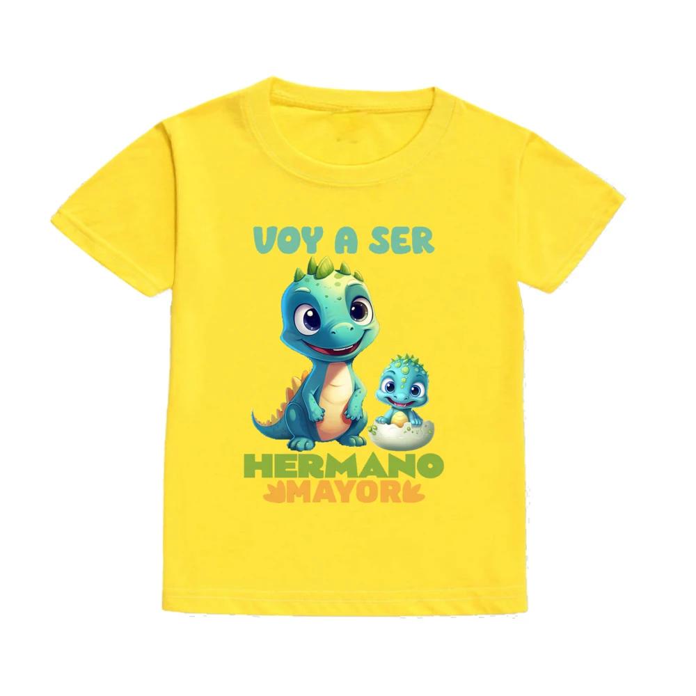 Summer Fashion Clothing I Will Become Brother Spanish Print Children's Shirt T-shirt Boys Short Sleeve