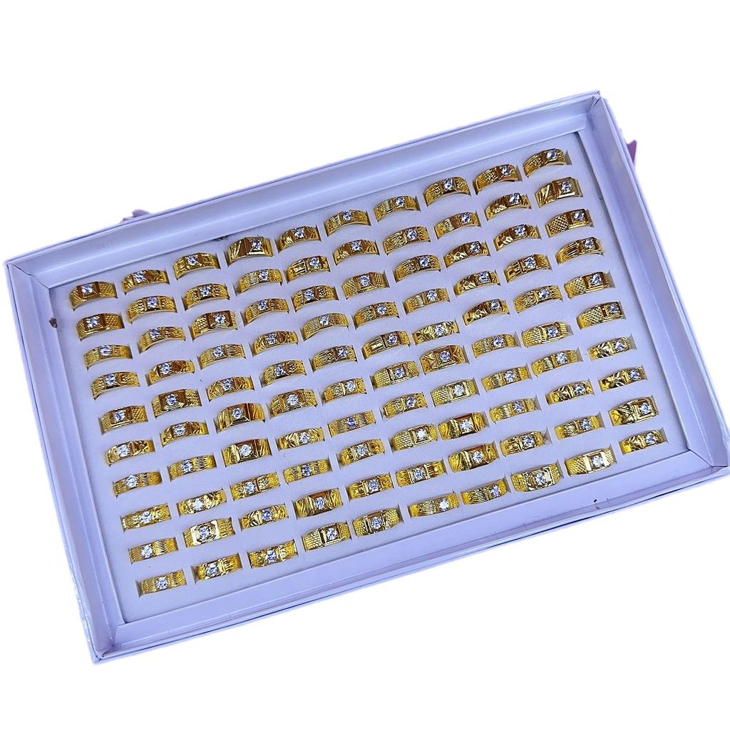 10Pcs Classic 4 Claw Crystal Zircon Ring Bride Wedding Jewelry Alloy Ring