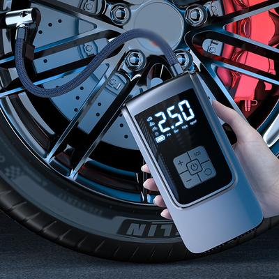 Portable Car Air Pump 150PSI Corded Air Compressor Handheld Electric Tire Inflator with LED Light