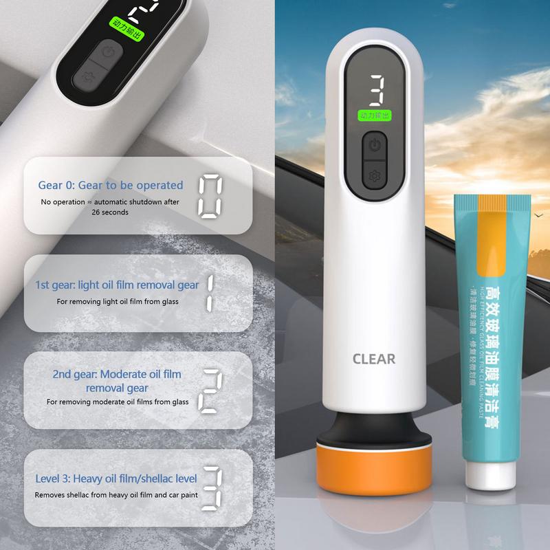Elektryczna polerka do czyszczenia szkła samochodowego, akumulatorowa maszyna do czyszczenia filmu olejowego do czyszczenia szyb samochodowych w domu