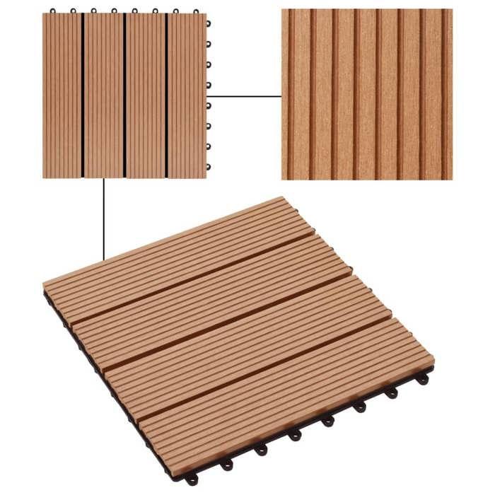 VidaXL 22x Terrace Tiles Patio Tiles Balcony Tiles Garden Tiles Floor Tiles 277801