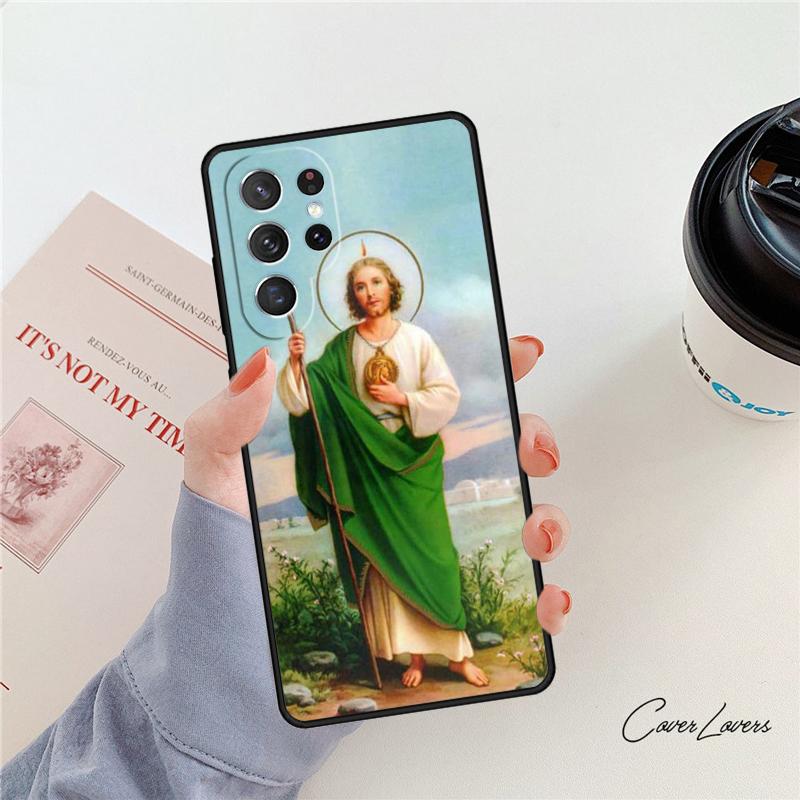 San Judas Phone Case For Samsung Galaxy S24 S25 S23 S22 Ultra Note 10 20 Plus S20 S21 FE Cover