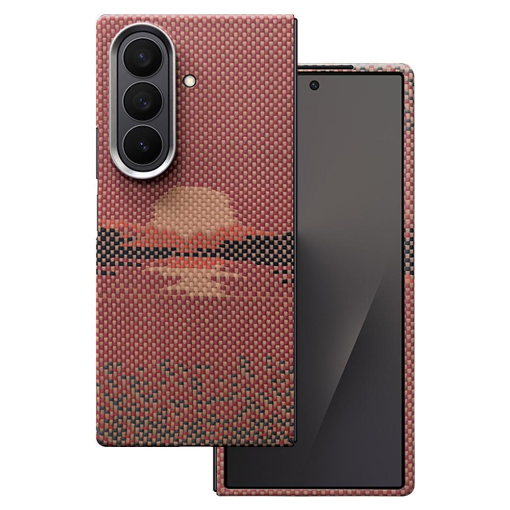 Für Samsung Galaxy Z Fold7 5G Magnetische Hülle Aramidfaser Handyhülle mit Metall-Objektivrahmen/Frontrahmen