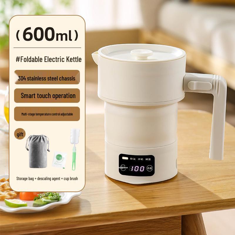 

Foldable Stainless Steel Electric Kettle with Temperature Control - Portable Travel and Dormitory Use