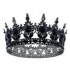 Luksus Farge Barokk Dronningkrone Fargerik Glitrende Rhinestone Bryllupskrone Brud Prinsesse Hel Rund Tiara Hodebånd Hodeplagg