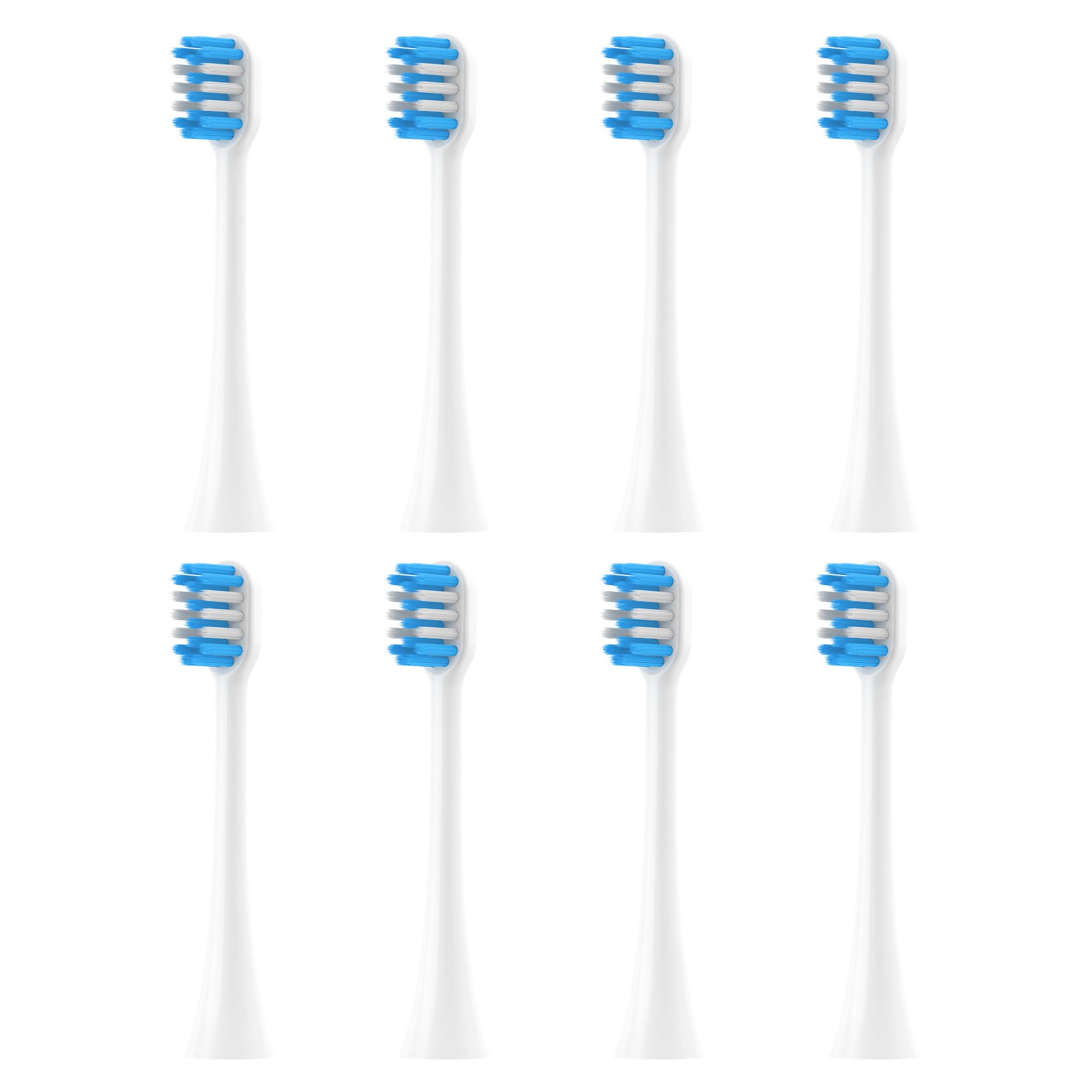 

FitMount Panasonic Doltz Compatible Electric Toothbrush Replacement Brush Set, Plaque Removal, Regular Size, Soft, Ultra-Fine Bristles, 8-Pack, White