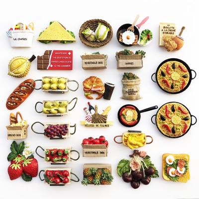Fruit Cuisine Refrigerator Fridge Magnet Sticker 3D Handmade Resin Travel Gift Souvenir Collection Decoration