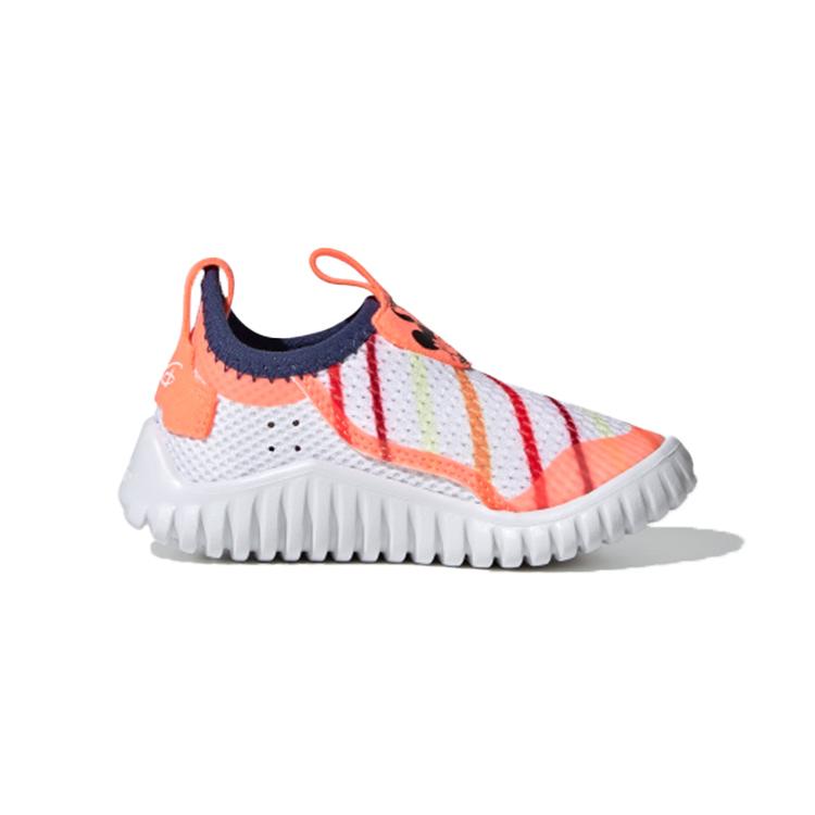 New Disney x Adidas Breathable Low Top Toddler Shoes White Orange Infant And Toddler FU7601