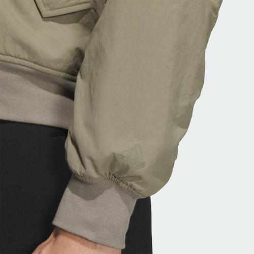 adidas men's casual flight pilot long-sleeve jacket without hood, khaki