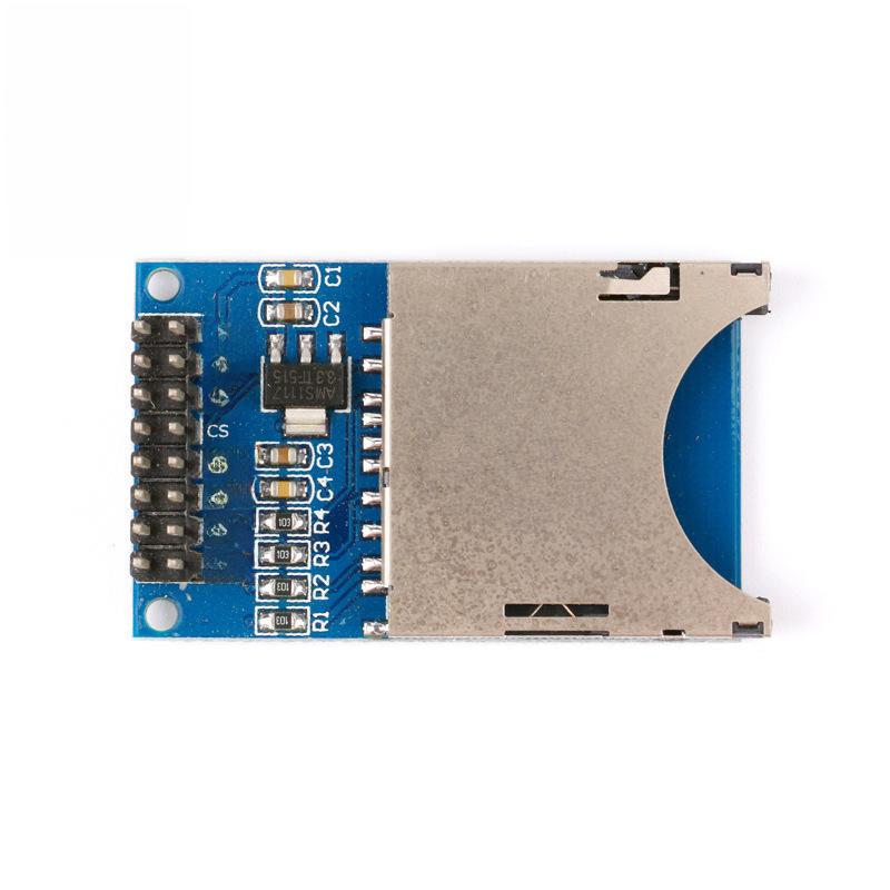 Micro SD/TF Card Reader-Writer Module with SPI Interface & Level Conversion