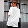 2025 Hong Kong Style Women's Cartoon Bear Graffiti Short-Sleeve Tee - Casual Hip-Hop Couples' Top