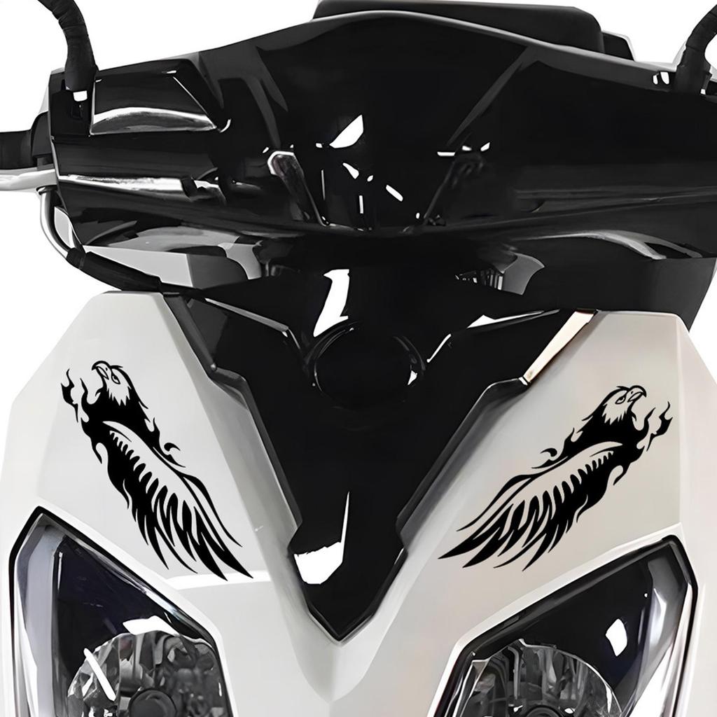 Motorcycle Decals Eagle Design Motorcycle Tank Decals Vintage Reflective Waterproof Self-Adhesive Patch for Vehicles Decoration