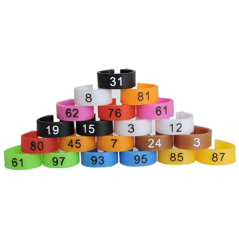 Innendurchmesser 8mm Taubenbeinringe Geflügel Taube Vogel Papagei Clipringe Band Fußring Taubenzubehör Vogelgeräte 100 Stück