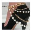 Fashion Temperament Style Pearl Multi-layer Anklet, European and American Women's Fashion O-chain Sexy Foot Accessories