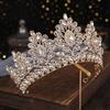 Elegant Baroque Queen Tiaras Sparkling Bridal Headwear Temperament Women Hair Hoop  Birthday Party