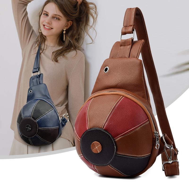 Stitching Women's Bag Hat Line Chest Bag Outdoor Shoulder Crossbody Bag