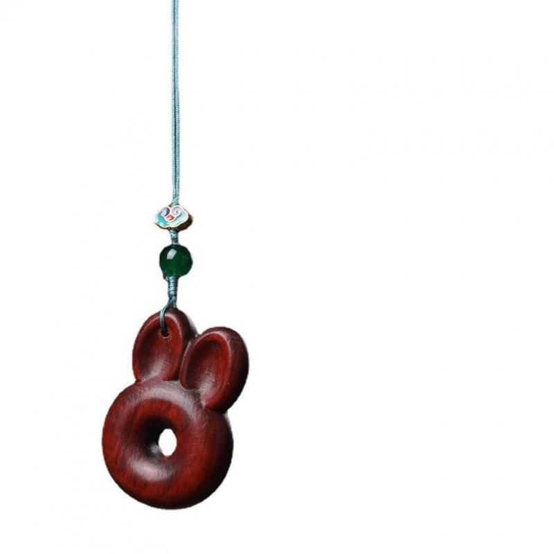 Green Sandalwood Rabbit Ear Phone Chain Bag Pendant DIY Accessory