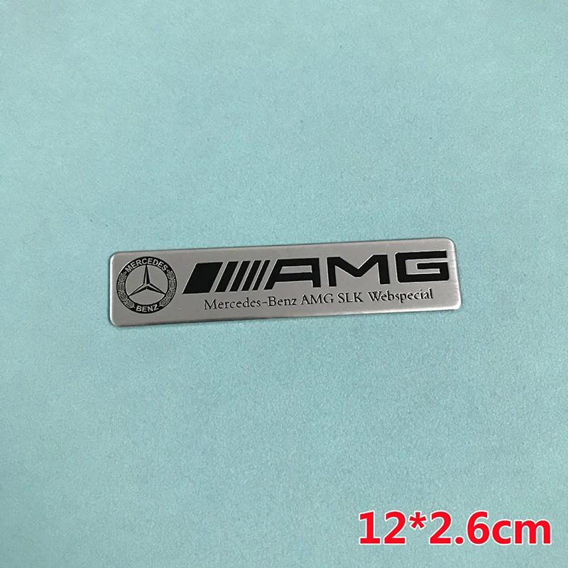 

Long Thin Aluminium Label Sticker Car Emblem for Mercedes Benz AMG Edition Logo Powered By Germany Flag Racing Track Stripes aluminium sticker