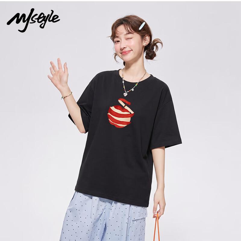 MJ STYLE Cute Print Cotton Loose T-Shirt