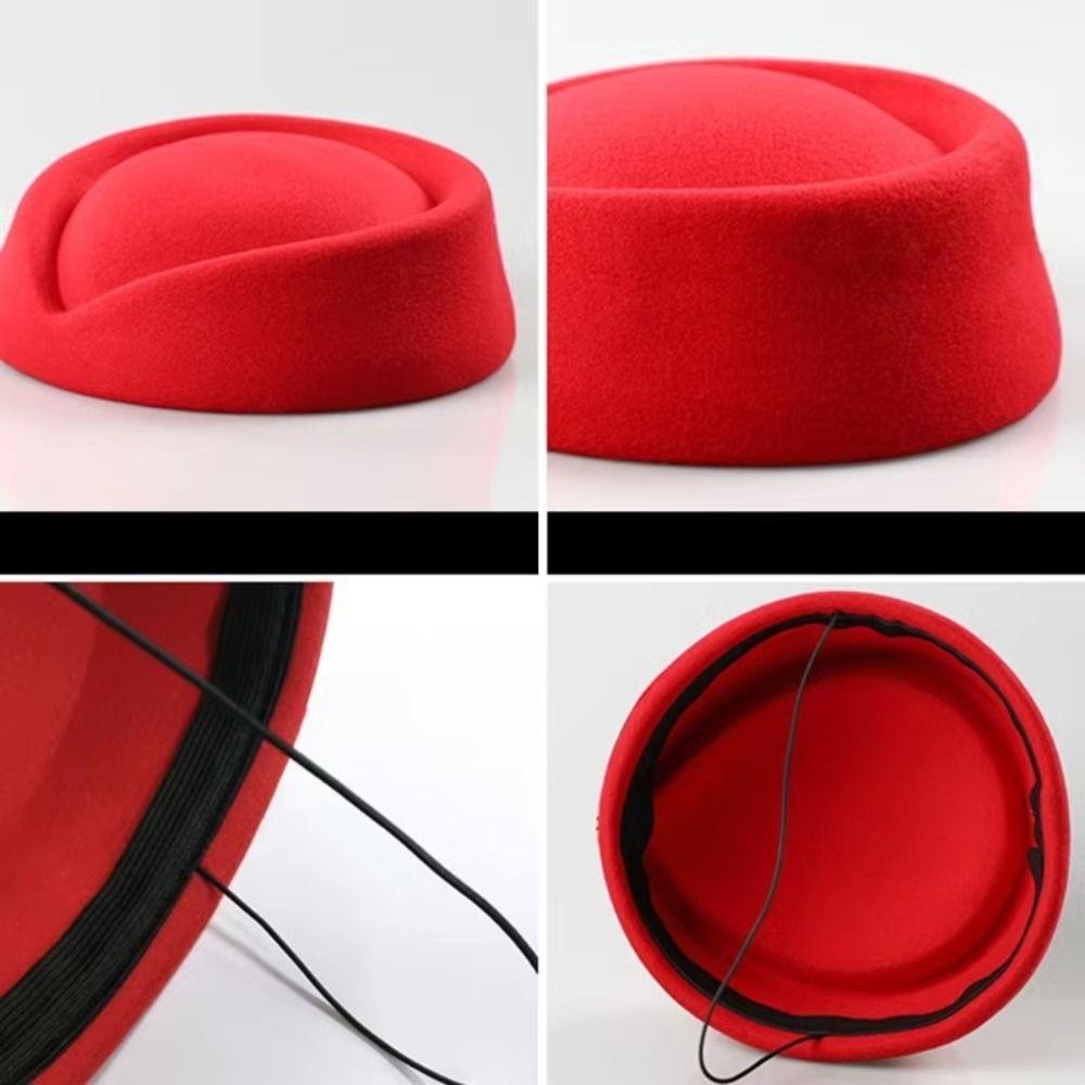 Vintage Looking Airline Stewardess Caps Pillbox Hat Uniform Stewardess Hat  Cosplay Costume
