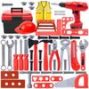 56pcs STEM Learning Tool Box Kits With Realistic Electric Drill Vest For Preschool Engineers Pretend Play Game Toy