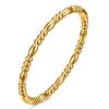 5MM Bamboo Section Titanium Steel Bracelet, 18K Gold-Plated, Versatile & Simple Design