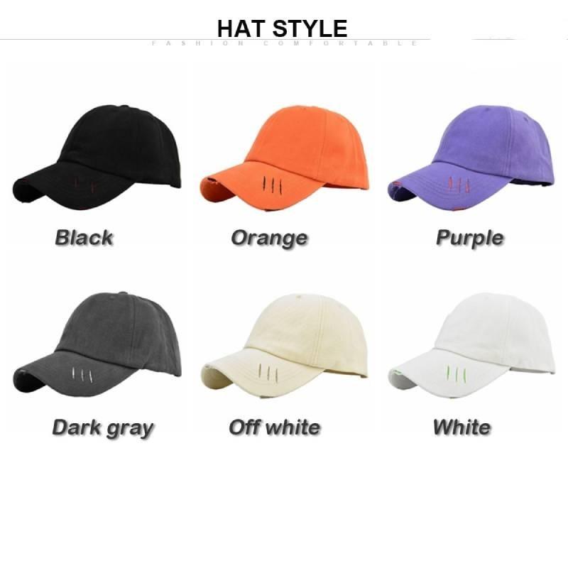 Stylish Hole Baseball Cap Solid Color Wool Duck Tongue Cap Versatile Sunscreen Hat Spring Duck Tongue Hat Wholesale Orange