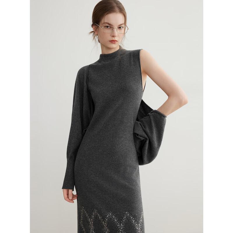 

ELLE Women s Rhinestone Knit Two-Piece Dress Set S